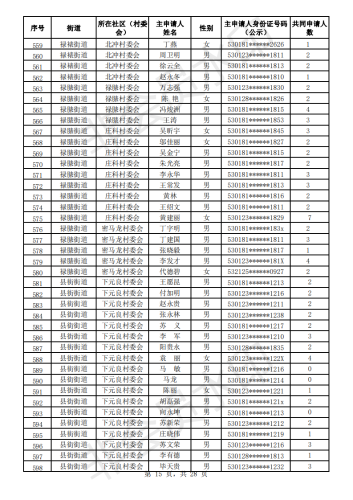 2020年公共租赁住房初审公示表_14