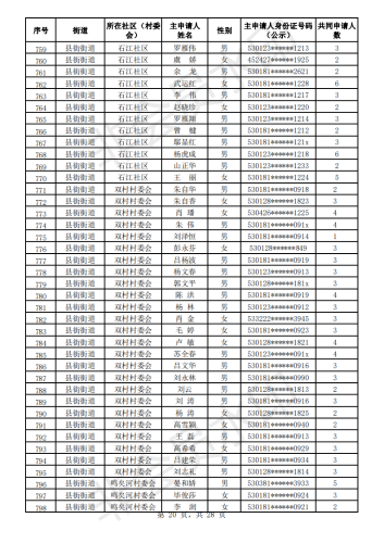 2020年公共租赁住房初审公示表_19