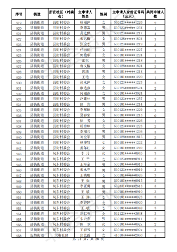 2020年公共租赁住房初审公示表_23