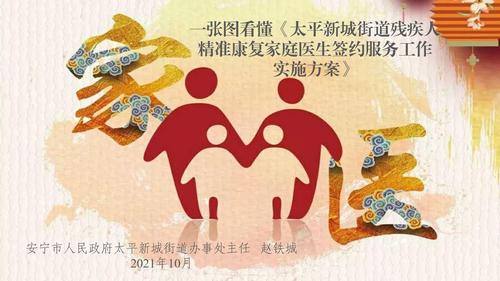 一张图看懂《太平新城街道残疾人精准康复家庭医生签约服务工作实施方案》_1