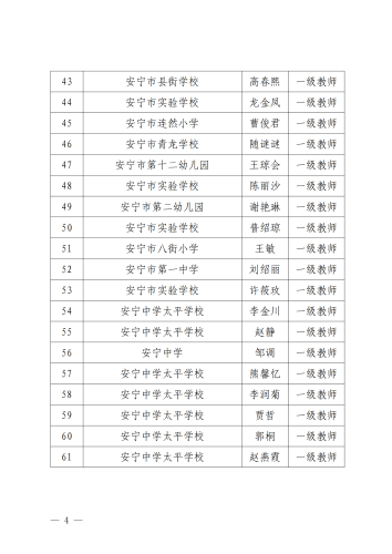 2024年安宁市中小学教师中级职称评审委员会职称资格评审通过人员公示_03