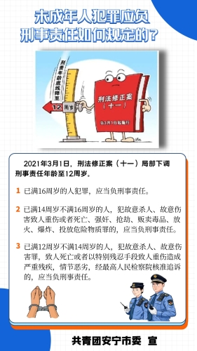 未成年人犯罪应负刑事责任年龄规定