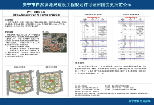 安宁市金方街道万达嘉筑小区项目建设工程规划许可证附图变更批前公示_01