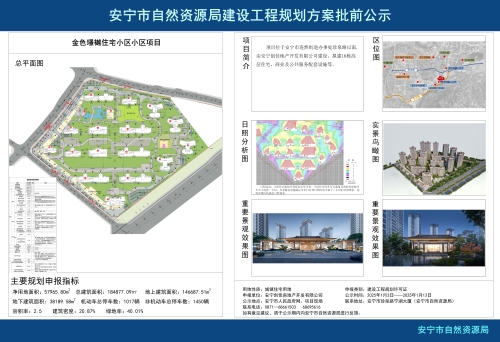 安宁市连然街道金色璟樾住宅小区项目规划方案批前公示_01