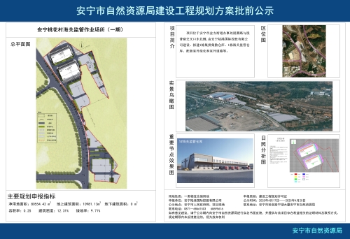 安宁市金方街道安宁桃花村海关监管作业场所（一期）建设工程规划方案批前公示