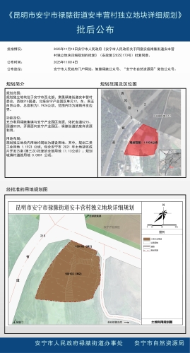 《昆明市安宁市禄脿街道安丰营村独立地块详细规划》批后公布_01