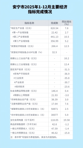 1-12月主要指标 1-12月主要指标