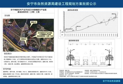 安宁高新技术产业开发区320战略新兴产业园基础设施项目（三期）工程规划方案批前公示
