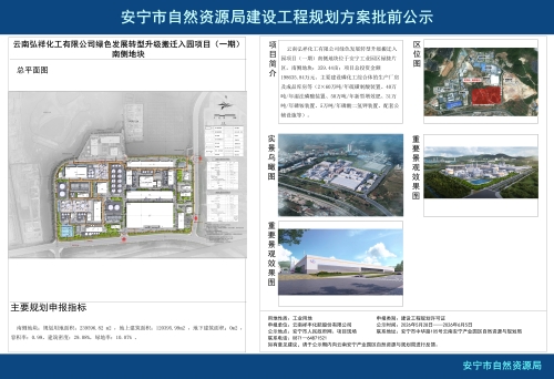 安宁高新区云南弘祥化工有限公司绿色发展转型升级搬迁入园项目（一期）南侧地块建设工程规划方案批前公示_01