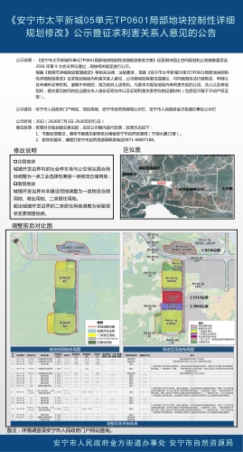 《安宁市太平新城05单元TP0601局部地块控制性详细规划修改》公示暨征求利害关系人意见的公告